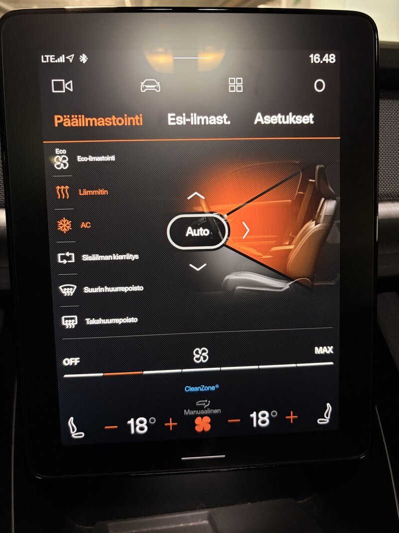 Polestar 2 huurtumisen esto asetukset