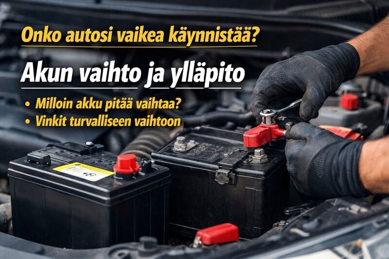 Auton akun vaihto ja ylläpito